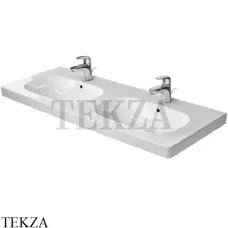 Duravit D-Code Раковина двойная подвесная или на тумбу 03481200002, белый глянец