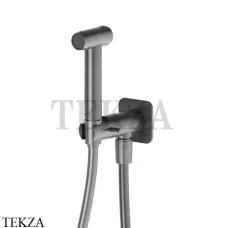 Newform Гидроершик настенный WC с держателем 69644X.59.064, PVD Brushed gun metal