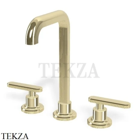 FIMA Carlo Frattini Park Line Смеситель для раковины 3 отв, с донным клапаном F1311HL, Champagne