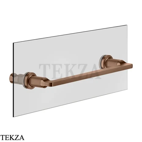 Gessi INCISO accessories Полотенцедержатель для крепления на стекло, 30 см 58613-708, Copper Brushed PVD