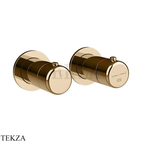 Gessi Goccia Термостат для душа, 3 потока, внешняя часть 33136-735, Warm Bronze PVD