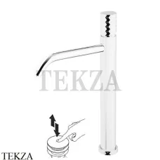 FIMA Carlo Frattini Spillo TECH X Смеситель для раковины, с донным клапаном F3031T/HXSXBS, белый матовый