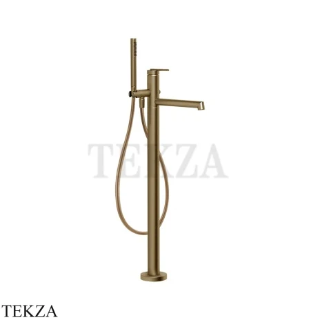 Gessi INGRANAGGIO Смеситель для ванны напольный, с гарнитуром 63528-791, Deep Bronze Br. PVD
