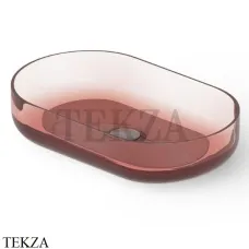 Dea Design Washbasins Раковина настольная овальная Glasstech DD9091 550 R5, Pomegranate R5
