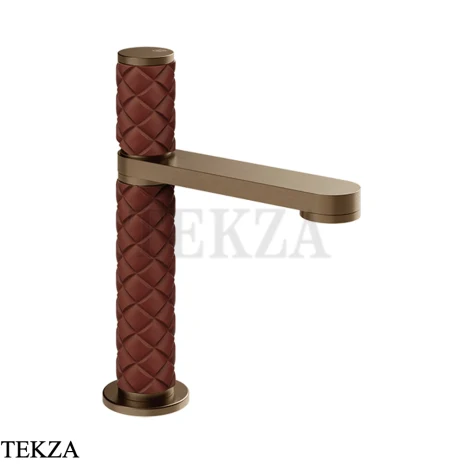 Gessi Pelle Tresse Смеситель для раковины, с донным клапаном 78251-447, Red Cherry/ Coffee Bronze Br. PVD