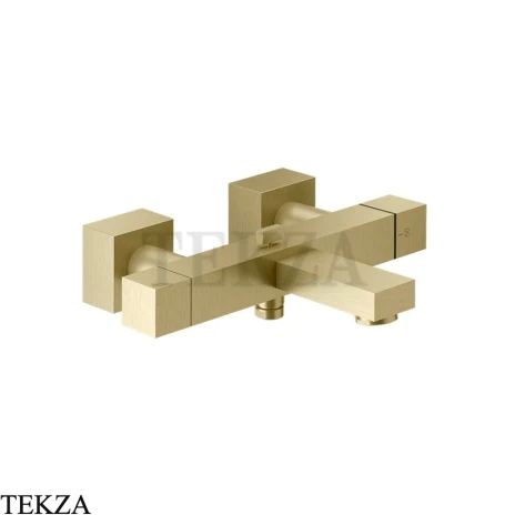 Gessi RETTANGOLO K Смеситель термостатический для ванны и душа 20111-727, Brushed Brass PVD