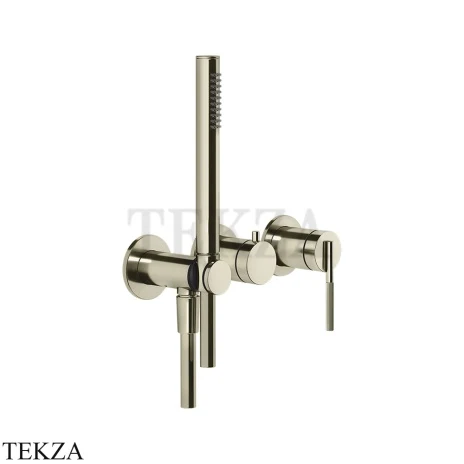 Gessi INGRANAGGIO Смеситель для душа на 2 потока, с гарнитуром, внешняя часть 63545-720, Nickel PVD