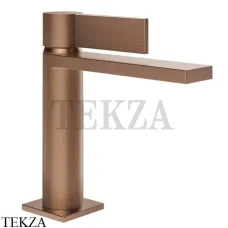 Gessi Inverso Diamantato Смеситель для раковины, с донным клапаном 73651-708, Copper Brushed