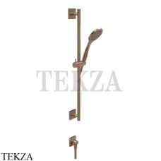 Gessi RILIEVO Штанга в комплекте с душевой лейкой и выводом для воды 59242-708, Copper Brushed