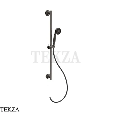 Gessi VENTI20 Штанга в комплекте с душевой лейкой, шланг 65143-707, Black Metal Brushed PVD