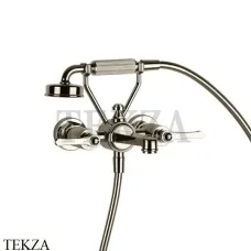Gessi VENTI20 Смеситель ванна-душ с гарнитуром 65113-720, Nickel PVD
