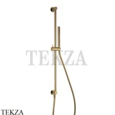 FIMA Carlo Frattini Wellness Душевая штанга, ручной душ латунь, вывод F2009HS, Brushed Champagne