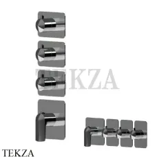 Newform Delta Zero Термостат для душа 3 потока, внешняя часть 69865E.58.063, PVD Gun Metal