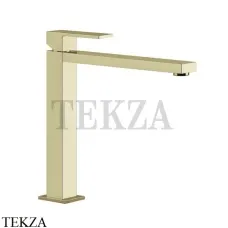 Gessi Rettangolo Смеситель для раковины длинный излив, без сливного гарнитура 11924-710, Brass PVD