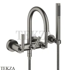Dornbracht TARA Смеситель для ванны на стену, с гарнитуром 25133882-99, Dark Platinum matt