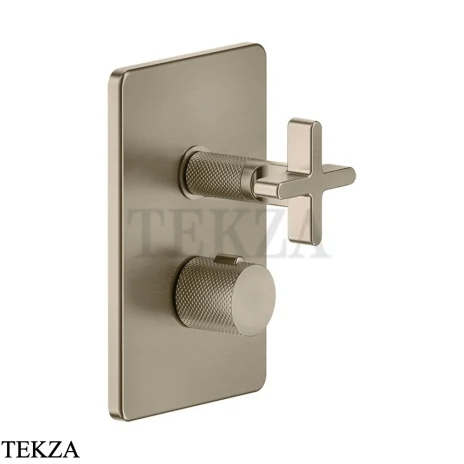 Gessi INCISO SHOWER Термостатический смеситель, 3 потока, внешняя часть 58236-149, Finox Brushed Nickel