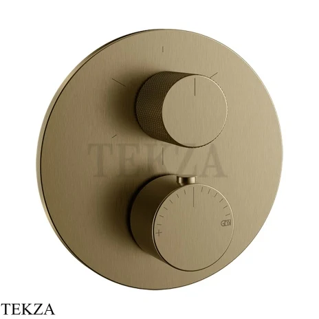 Gessi ANELLO Термостат для душа, 3 потока, внешняя часть 63137-791, Deep Bronze Br. PVD