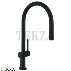 Hansgrohe Talis M54 Смеситель для кухни с вытяжным изливом 210 2jet 72800670, черный матовый