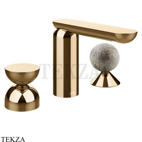 Gessi Perle Смеситель для раковины на 3 отв., без гарнитура 74968-735, бронза глянец