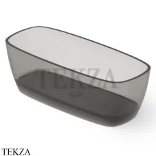 Dea Design Soul Ванна отдельностоящая скругленная 170x72 Glasstech DD8632 1700 R4, Smoky Black R4