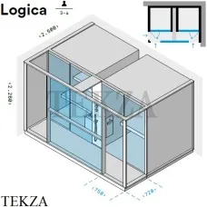 Effegibi LOGICA Комплекс сауна-хаммам-душ в правый угол LO10010007