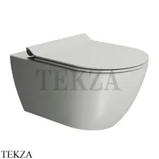 GSI PURA 55/F Унитаз подвесной ”Swirlflush” (безободковый) 8815FR217, сиденье микролифт slim, Cenere