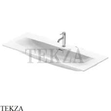 Duravit Viu Раковина встраиваемая сверху для мебели 123 см, с переливом 2344120000, белый глянец