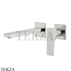 FIMA Carlo Frattini Zeta Смеситель для раковины, с донным клапаном F3971NLX8SN, Brushed nickel