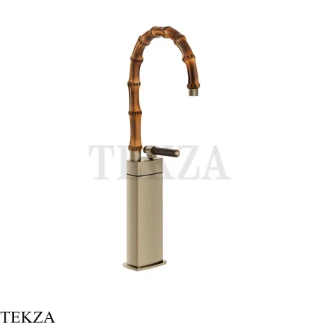 Gessi Jacqueline Смеситель для раковины высокий, без донного клапана 77205-149, нерж. сталь Brush / никель Brushed
