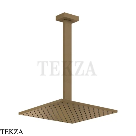 Gessi Rettangolo shower Верхний душ с потолочным кронштейном под размер 15199-713, Antique Brass