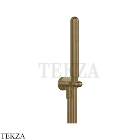 Gessi Goccia Душевой комплект с душевой лейкой и выводом для воды 33773-791, Deep Bronze Br. PVD
