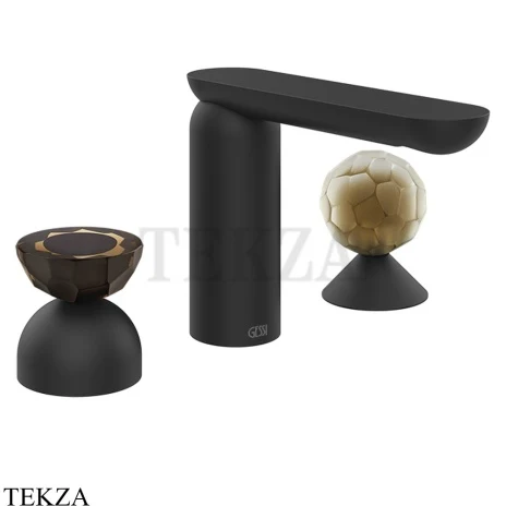 Gessi Perle Смеситель для раковины на 3 отв., без гарнитура 74848-299, черный матовый