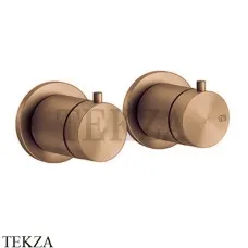 Gessi 316 SHOWER Термостат для душа на 3 выхода, внешняя часть 54236-726, Warm Bronze Br.