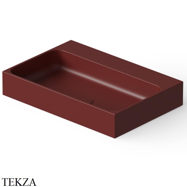 Dea Design Washbasins Раковина настольная квадратная 41х41 Solid Surface DD9083 410 17, Red Wine №17