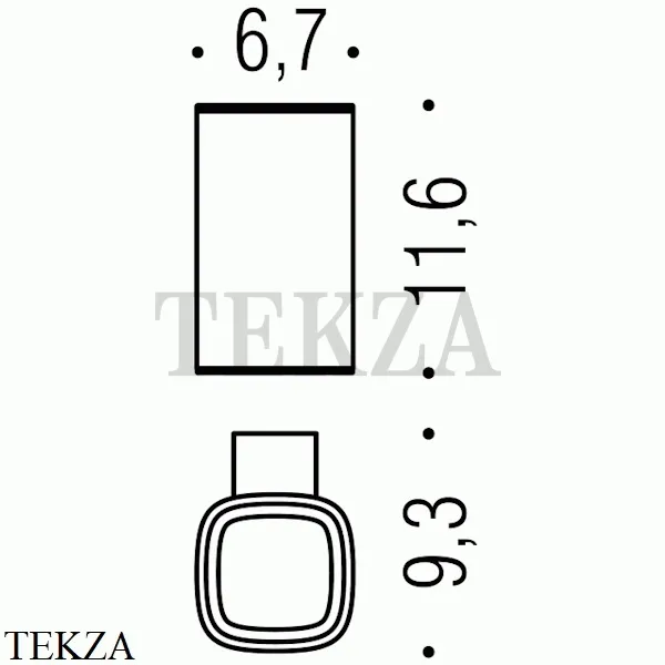 Colombo Trenta Стакан настенный скругленный B3002.NM, черный матовый