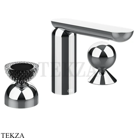 Gessi Perle Смеситель для раковины на 3 отв., без гарнитура 74708-031, хром глянец