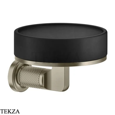 Gessi INCISO accessories Мыльница настенная, композит черный 58502-149, Finox Brushed Nickel