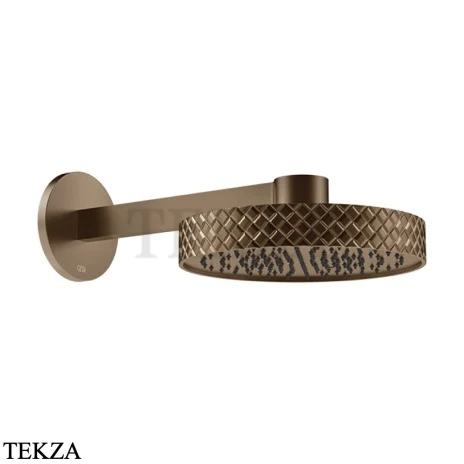 Gessi Pelle Tresse Верхняя лейка с кронштейном D30,5 см, 78149-761, Coffee Bronze Brushed PVD