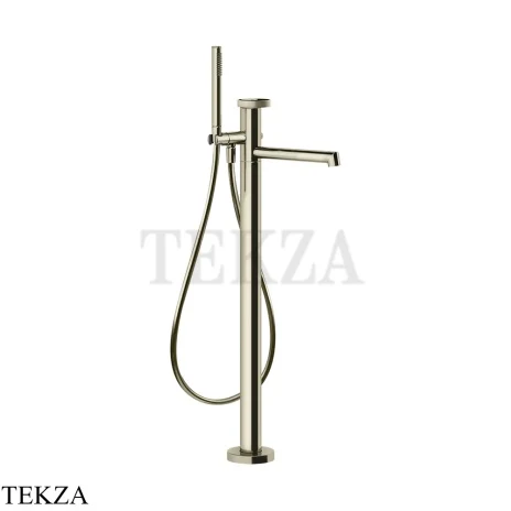Gessi ANELLO Смеситель для ванны напольный, с гарнитуром 63328-720, Nickel PVD