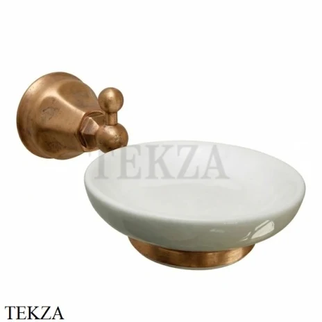 Nicolazzi Teide Мыльница настенная, керамика белая 1487OG05, Raw Brass