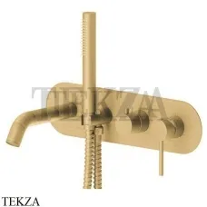 Newform XT Смеситель для ванны с гарнитуром, внешняя часть 4272E.59.097, PVD Br. Gold