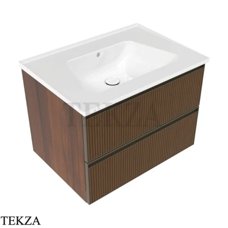 Flaminia Bloom тумба подвесная Cubika без раковины 70×50×50 см, 2 ящика, орех Noce Greca