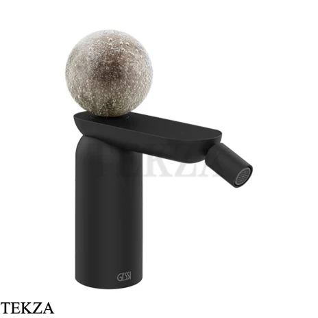 Gessi Perle Смеситель для биде с донным клапаном 74667-299, черный матовый