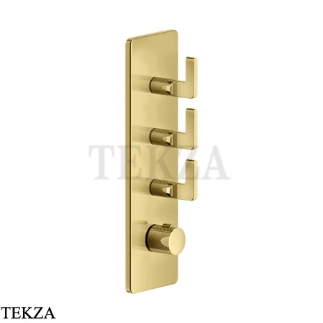 Gessi INCISO WELLNESS Термостат 3 выхода, внешняя часть 58206-246, Gold PVD