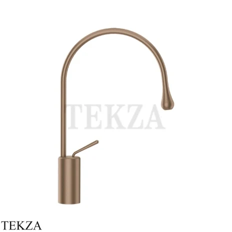 Gessi Goccia Смеситель для раковины высокий, без сливного гарнитура 33605-708, Copper Br. PVD