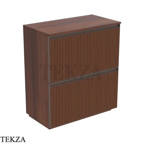 Flaminia Cubika тумба под раковину напольная 70×37×78,5 см, 2 ящика, орех Noce Greca