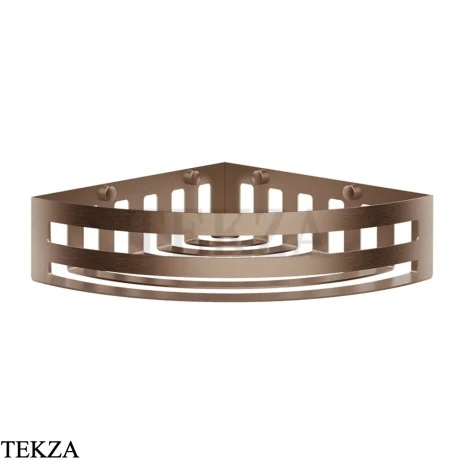 Gessi RILIEVO Полка-решетка угловая в душевую зону 59561-708, Copper Brushed PVD