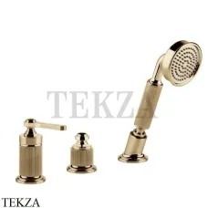 Gessi VENTI20 Смеситель на борт ванны без излива, с гарнитуром 65043-735, Warm Bronze PVD