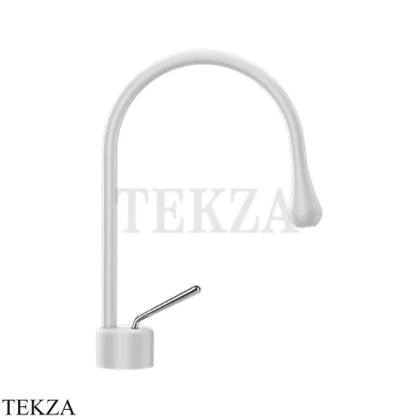 Gessi Goccia Смеситель для раковины, без сливного гарнитура 33601-279, Matte White