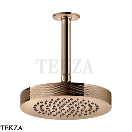 Gessi INCISO SHOWER Верхняя душевая лейка с кронштейном 58186-030, Copper PVD